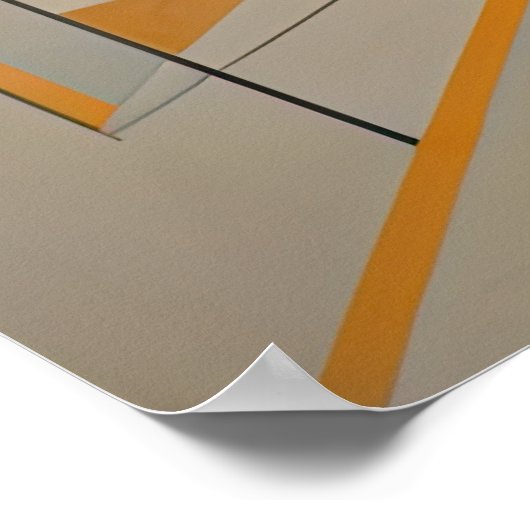 Poster Conception abstraite moderne Futurisme 3:2 (Coin)