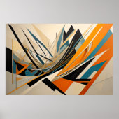 Poster Conception abstraite moderne Futurisme 3:2 (Devant)