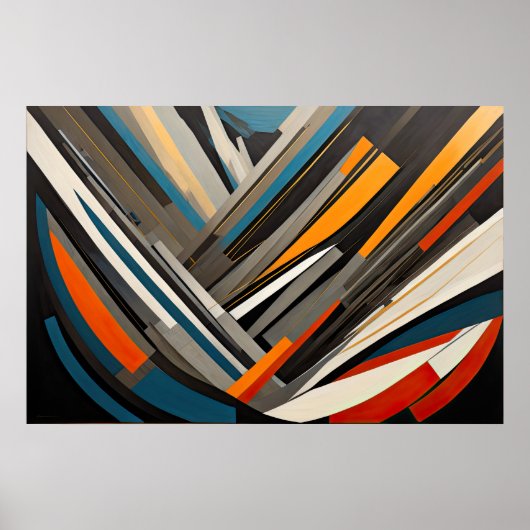 Poster Conception abstraite moderne Futurisme 3:2 (Devant)