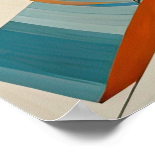 Poster Conception abstraite moderne Futurisme 3:2 (Coin)