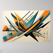 Poster Conception abstraite moderne Futurisme 3:2 (Devant)