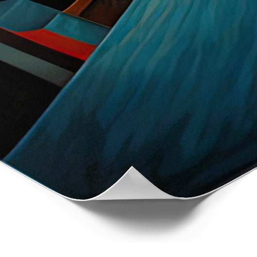 Poster Conception abstraite moderne Futurisme 3:2 (Coin)