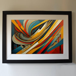 Poster Conception abstraite moderne Futurisme 3:2