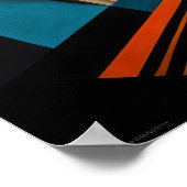 Poster Conception abstraite moderne Futurisme 3:2 (Coin)