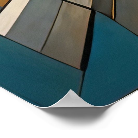 Poster Conception abstraite moderne Futurisme 3:2 (Coin)