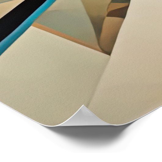 Poster Conception Abstraite Moderne Futurisme 3:2 (Coin)