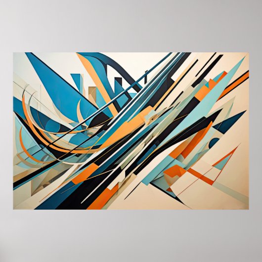 Poster Conception Abstraite Moderne Futurisme 3:2 (Devant)