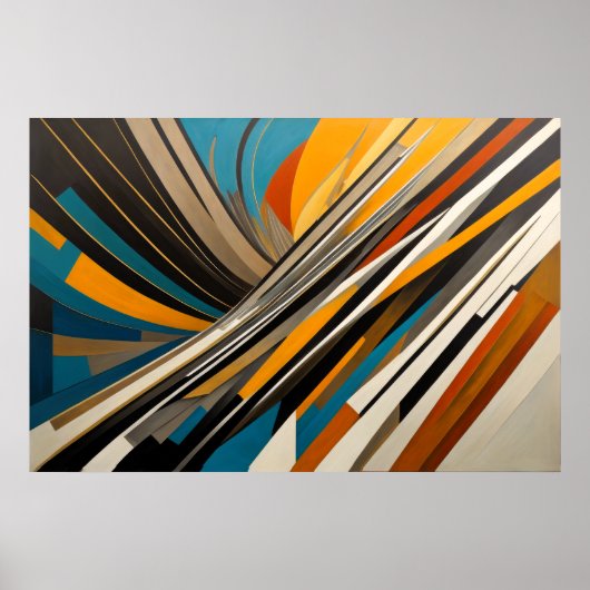 Poster Conception abstraite moderne Futurisme 3:2 (Devant)