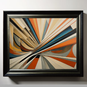 Poster Conception abstraite moderne Futurisme 4:3