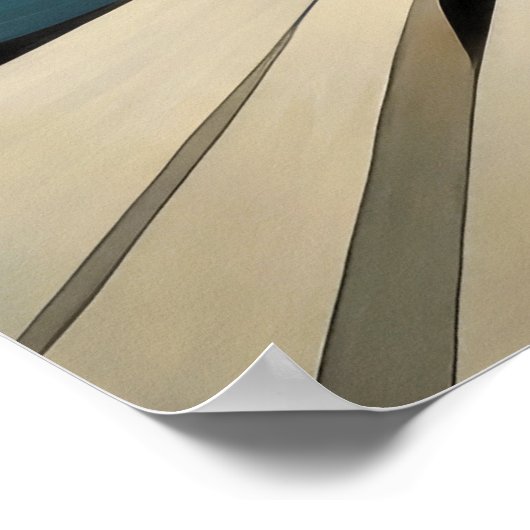 Poster Conception abstraite moderne Futurisme 4:3 (Coin)