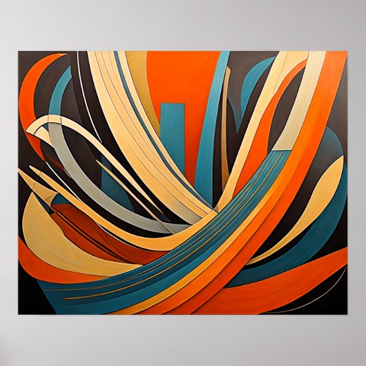 Poster Conception abstraite moderne Futurisme 4:5 (Devant)