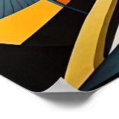 Poster Conception abstraite moderne Futurisme 4:5 (Coin)