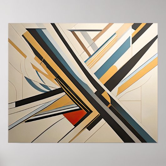 Poster Conception abstraite moderne Futurisme 4:5 (Devant)