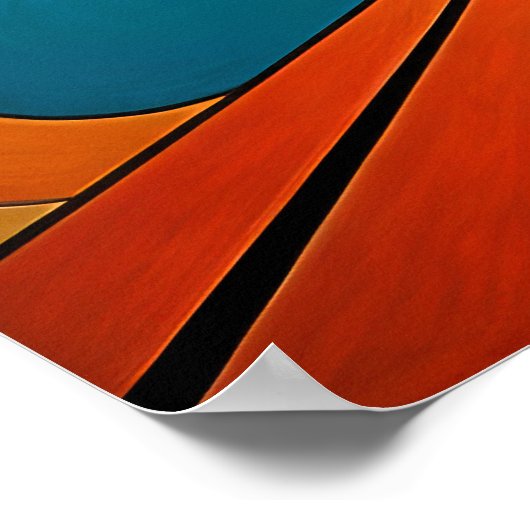 Poster Conception abstraite moderne Futurisme 4:5 (Coin)