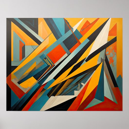 Poster Conception abstraite moderne Futurisme 4:5 (Devant)