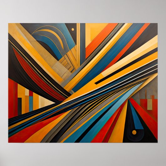 Poster Conception abstraite moderne Futurisme 4:5 (Devant)