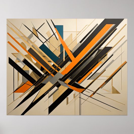 Poster Conception abstraite moderne Futurisme 4:5 (Devant)