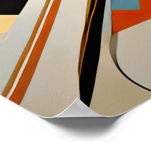 Poster Conception abstraite moderne Futurisme 4:5 (Coin)