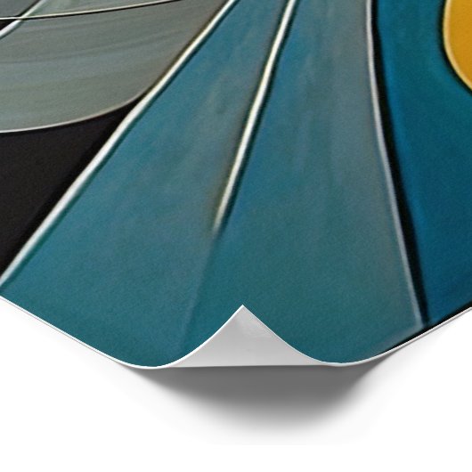 Poster Conception abstraite moderne Futurisme 4:5 (Coin)