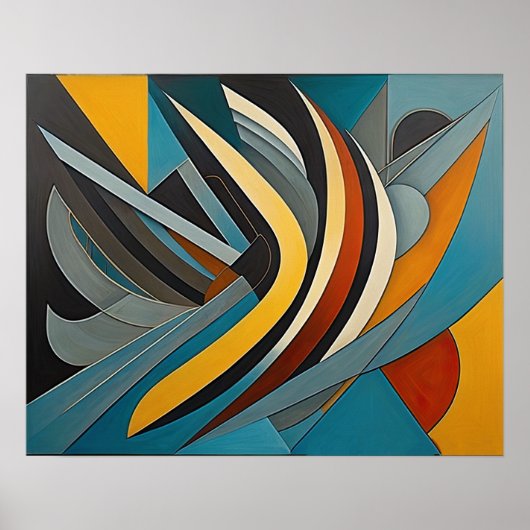 Poster Conception abstraite moderne Futurisme 4:5 (Devant)