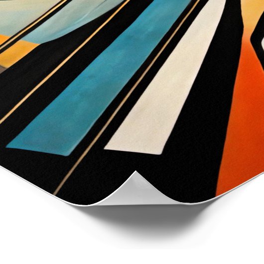 Poster Conception abstraite moderne Futurisme 4:5 (Coin)