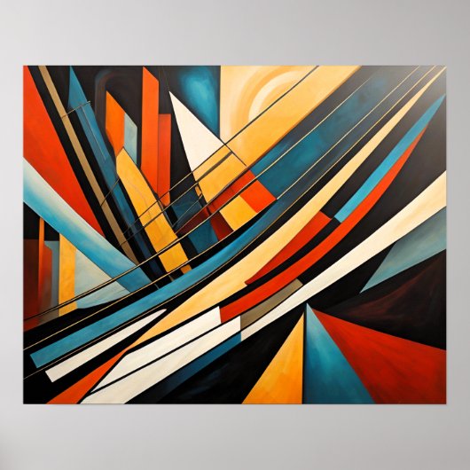 Poster Conception abstraite moderne Futurisme 4:5 (Devant)