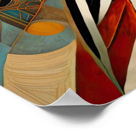 Poster Conception abstraite moderne Futurisme 4:5 (Coin)