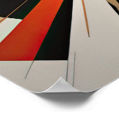 Poster Conception abstraite moderne Futurisme III (Coin)