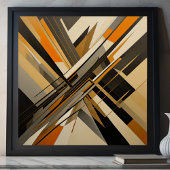 Poster Conception abstraite moderne Futurisme V