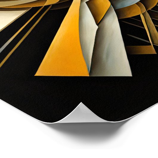 Poster Conception abstraite moderne Futurisme VII (Coin)