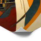 Poster Conception abstraite moderne Futurisme VIII (Coin)