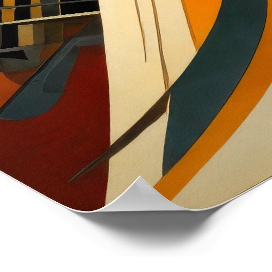 Poster Conception abstraite moderne Futurisme VIII (Coin)