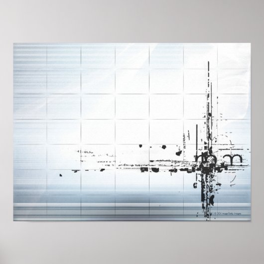 Poster Conception abstraite sur grille (Devant)