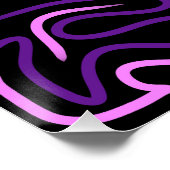 Poster Conception Abstraite violet, jaune, orange et rose (Coin)