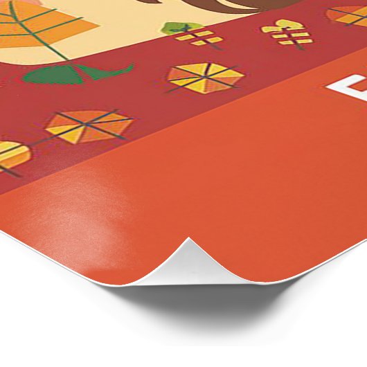 Poster Conception agréable et éducative 4 saisons (Coin)