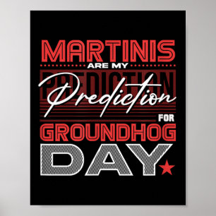 Poster Conception amusante de martini pour la journée de