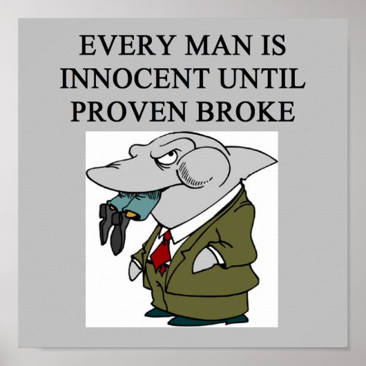 Poster conception amusante des avocats / avocats (Devant)