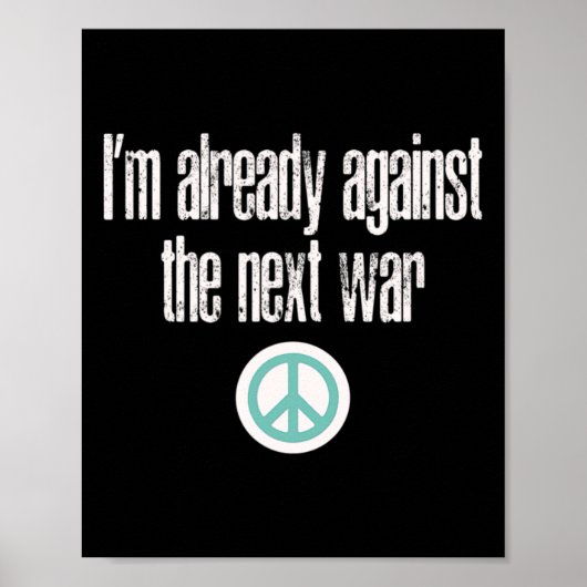 Poster Conception anti-guerre Je suis déjà contre la proc (Devant)