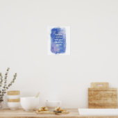 Poster conception aquarelle bleue et blanche ajouter du t (Cuisine)