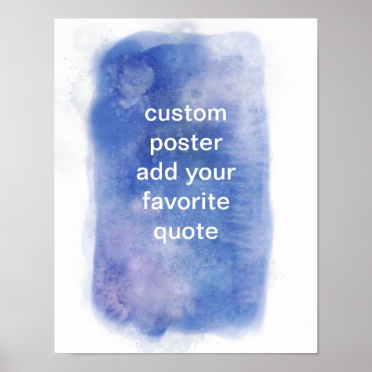 Poster conception aquarelle bleue et blanche ajouter du t (Devant)