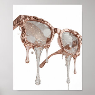 Poster Conception ART ABSTRAIT Argent
