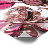 Poster Conception ART ABSTRAIT Argent GRAS v3 (Coin)