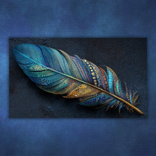 Poster Conception Artistique Bold Boho Sarcelle Bleu Or P