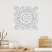 Poster Conception artistique complexe de mandala en explo (Cuisine)