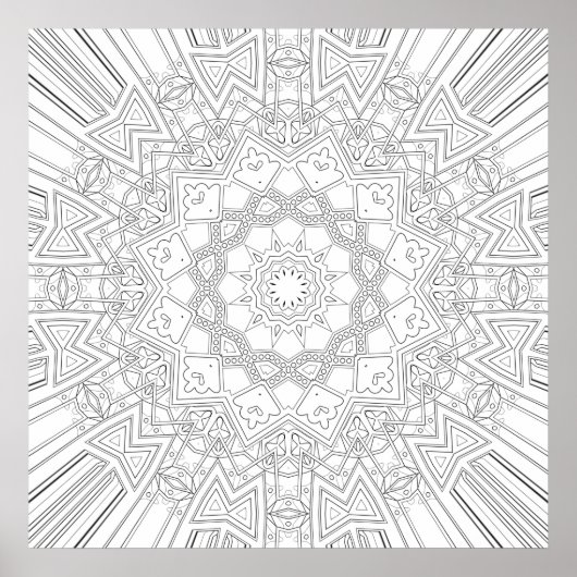 Poster Conception artistique complexe de mandala en explo (Devant)