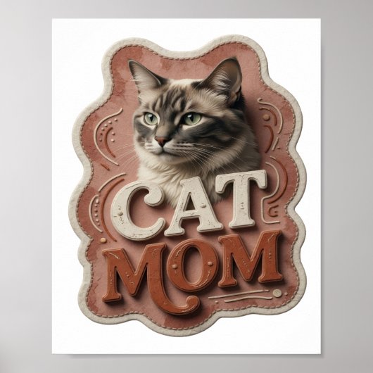 Poster Conception artistique de CAT MOM orange (Devant)