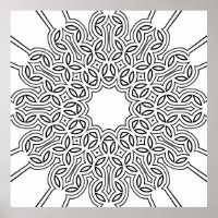 Conception artistique de motif de mandala à boucle