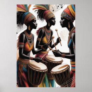 Poster Conception Artistique de Musique de Batterie Rythm