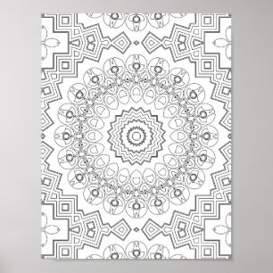 Poster Conception artistique de page de coloriage d'annea