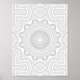 Poster Conception artistique de page de coloriage de géom